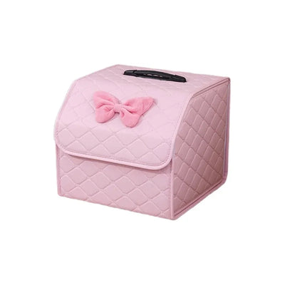 Boîte de Rangement de Coffre Voiture Pliable Cuir