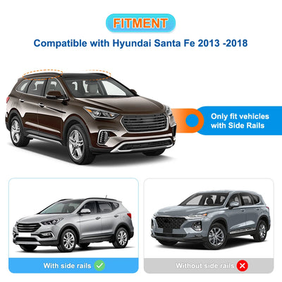 Barres de Toit Hyundai Santa Fe 2013-2018 Aluminium