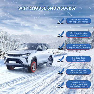 Chaussettes à Neige Voiture SUV Textile Antidérapant