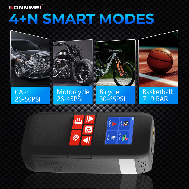 Booster de Batterie Voiture KONNWEI SA500 1000A avec Compresseur