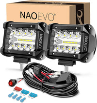 Phares de Travail LED 4 Pouces 4x4 Lot de 2