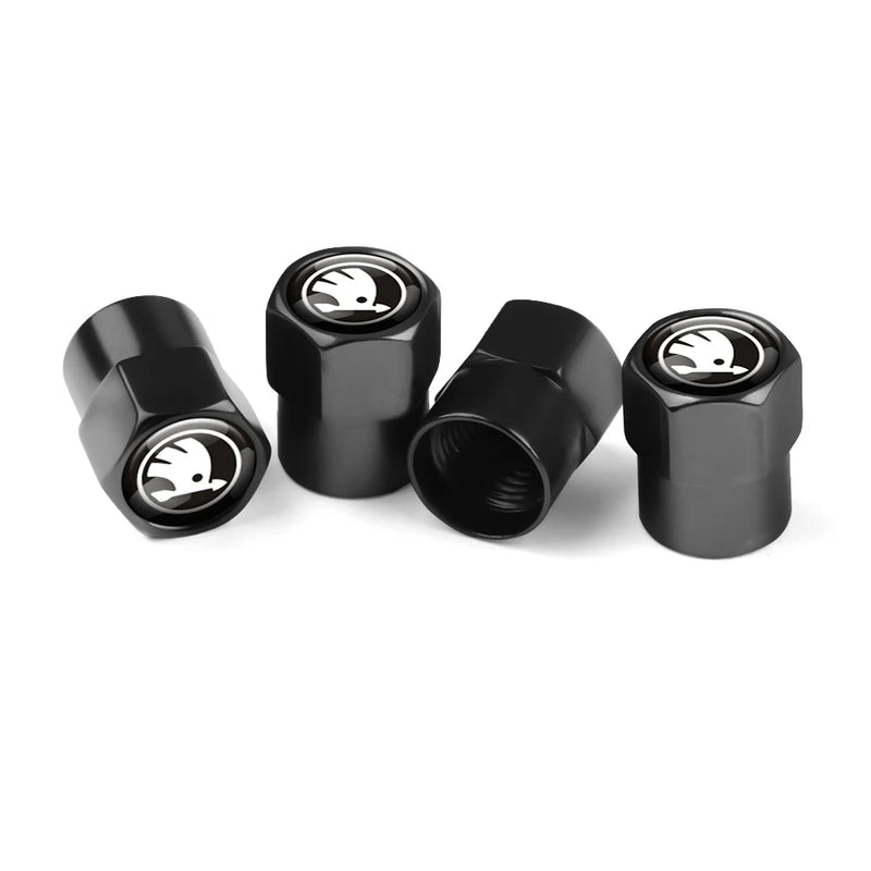 Bouchons de Valve Skoda Octavia Fabia Yeti VRS Aluminium — vue de face