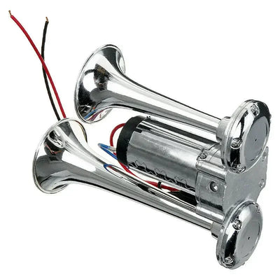 Klaxon Trompette Chromé 12V 600DB Universel Voiture