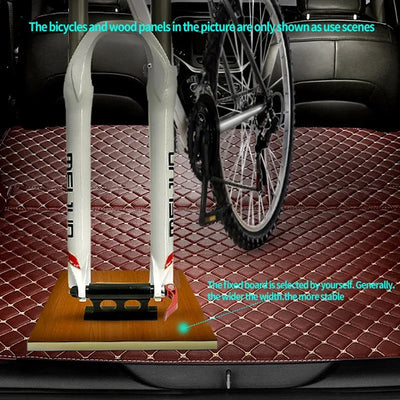 Porte-Vélos de Toit Bloc de Fourche Aluminium Noir