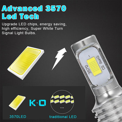 Ampoules LED CSP 80W H7 H4 6000K