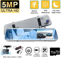 12-Inch Dual-Lens Dash Cam with Night Vision
