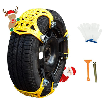 Chaînes à Neige Voiture Universelles Réglables 6 Pièces