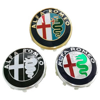 Cache-Moyeux Alfa Romeo 58 mm Lot de 4 Centres de Roue Logo pour Giulietta MiTo Giulia 159 147 156 166 Stelvio Brera