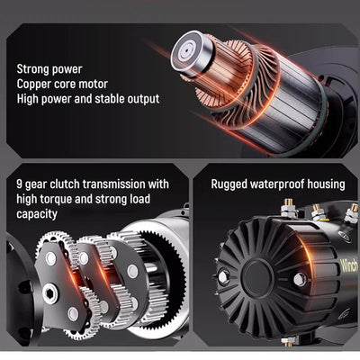 Treuil Électrique 3000 lbs IP67 12V 24V