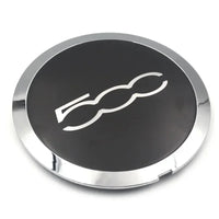 Cache-Moyeux Fiat 500 133mm Argent Anti-Poussière — vue de profil