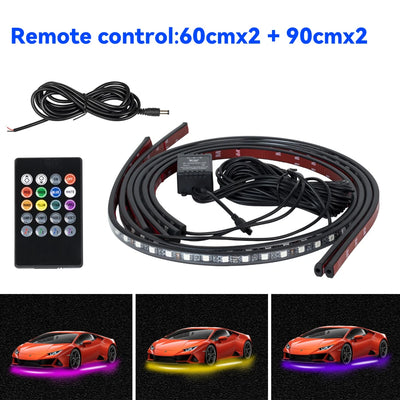 Éclairage d'Ambiance Néon RGB Flexible Sous Châssis Voiture