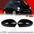 Coques de Rétroviseurs Fiat 500 2007-2023 Noir Brillant Paire Gauche et Droite en ABS