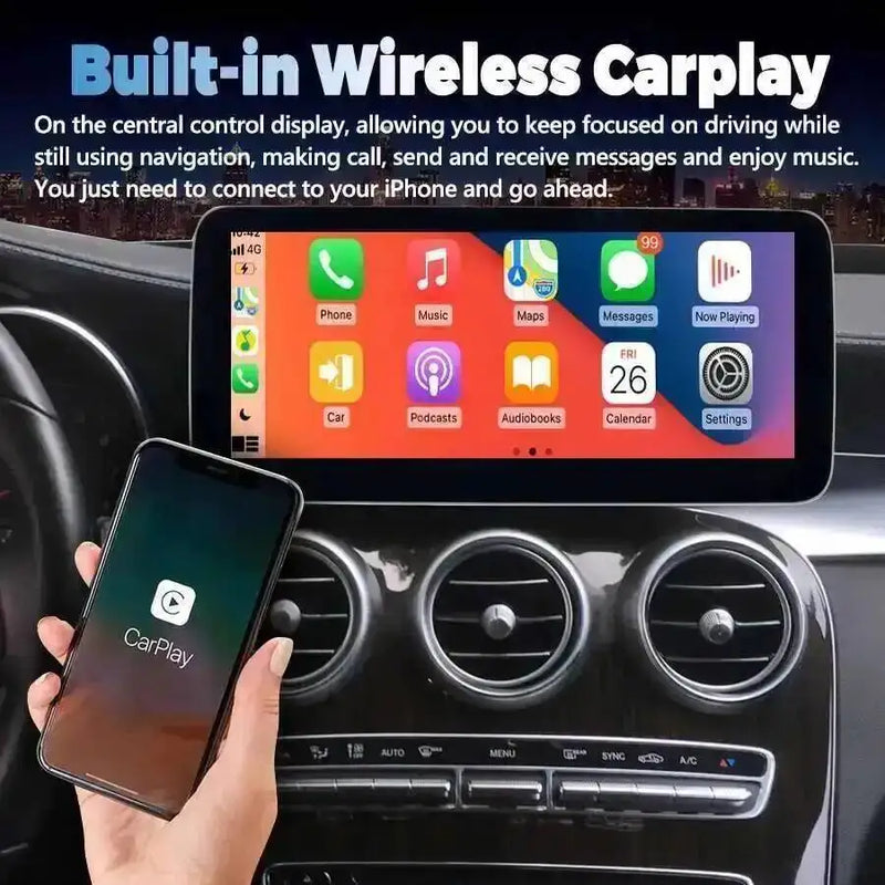 Autoradio Android 14 Mercedes-Benz GLC X253, C et Classe V W446 W447 2015-2018 Écran 12,8 pouces CarPlay DSP
