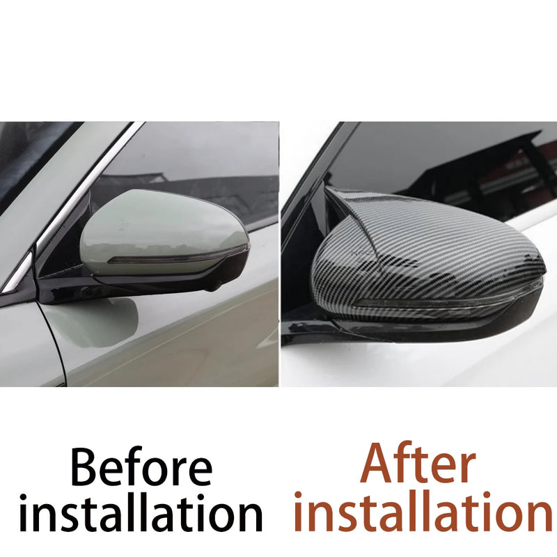 Coques de Rétroviseur BYD Atto 3 Evo 2026-2027 Aspect Carbone ou Noir Brillant, Style Lisse, Ailettes ou Bec, Paire