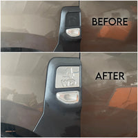Logo 4WD en Acier Inoxydable pour Garde-boue Dacia Duster 2018-2023, Emblème Latéral Tout-Terrain