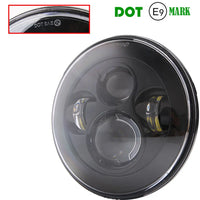 2 Phares LED Ronds 7 Pouces Halo Land Rover Defender Lada Niva Beetle Classique avec Culot H4 et Anneau Ambre