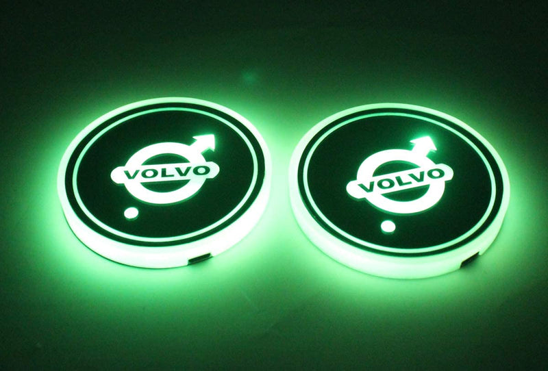 Porte-gobelet LED Volvo 7 couleurs USB éclairage intérieur