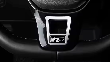 Accessoire de Volant Volkswagen R-line Logo - vue arrière - Becquet Voiture
