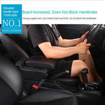 Accoudoir Central Chevrolet Spark 3 Aveo T200 Boîte de Rangement - installé sur véhicule - Becquet Voiture