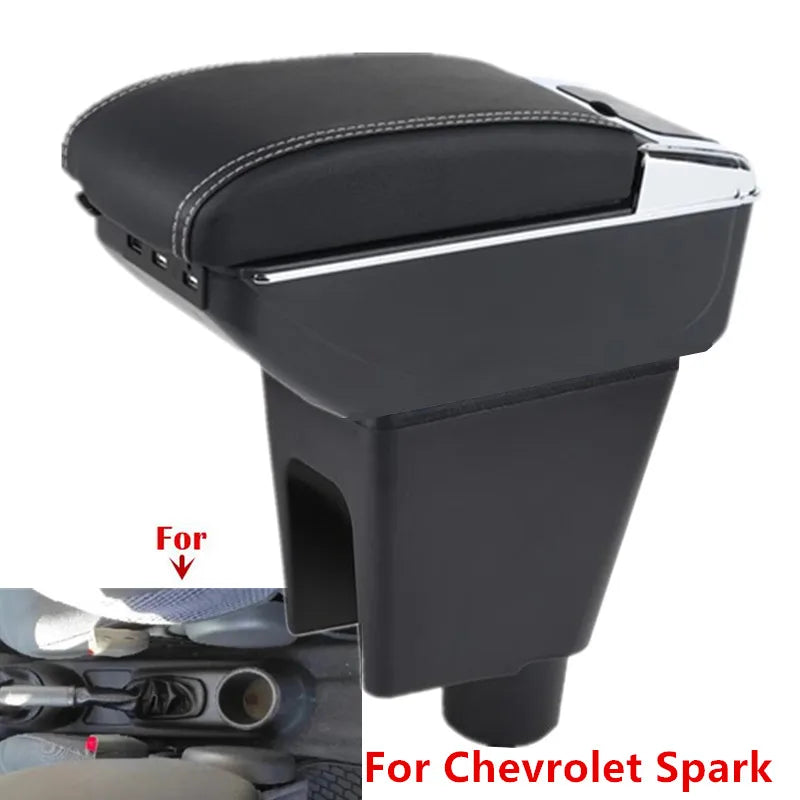 Accoudoir Central Chevrolet Spark 3 Aveo T200 Boîte de Rangement - vue de face - Becquet Voiture