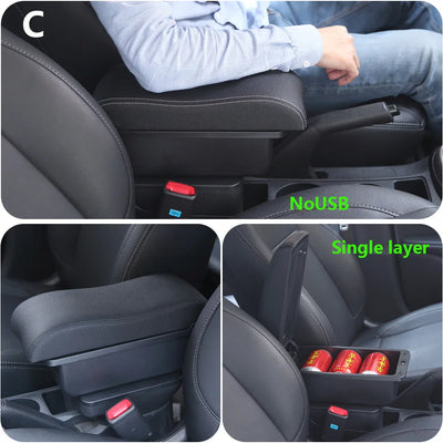 Accoudoir Central Dacia Sandero Renault Logan 2 Nissan Almera - installé sur véhicule - Becquet Voiture