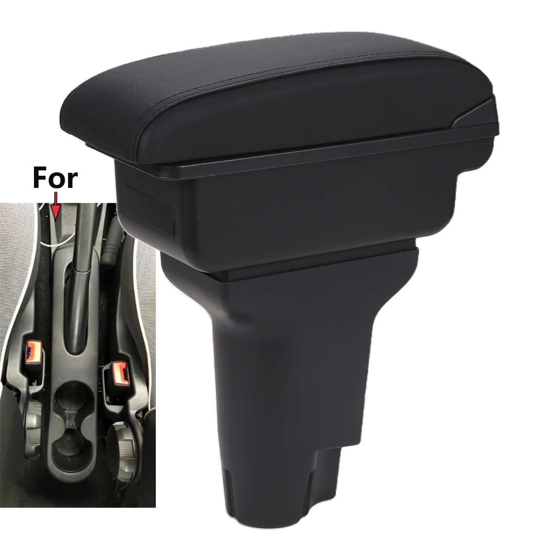 Accoudoir Central Fiat 500 2012-2025 - vue de face - Becquet Voiture