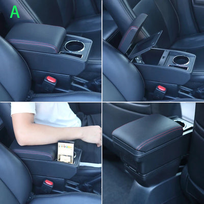 Accoudoir Central Fiat 500 avec Rangement - installé sur véhicule - Becquet Voiture