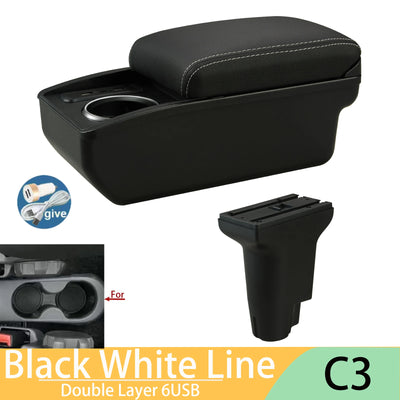Accoudoir Central Fiat 500 avec Rangement - vue de face 2 - Becquet Voiture