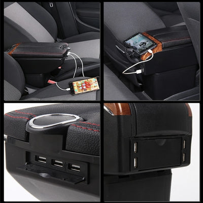 Accoudoir Central Fiat Cronos 500 Boîte de Rangement USB - installé sur véhicule - Becquet Voiture
