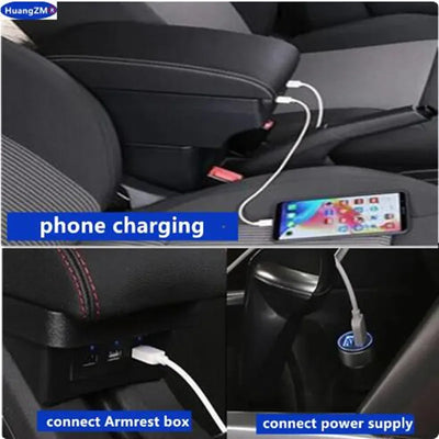 Accoudoir Central Fiat Cronos avec Rangement - installé sur véhicule - Becquet Voiture