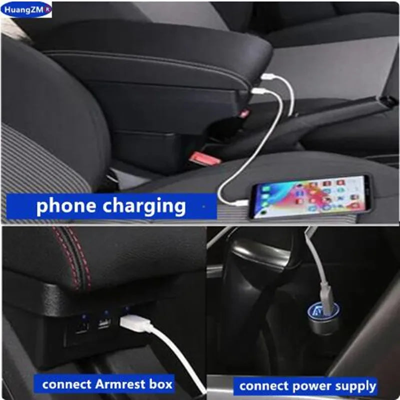 Accoudoir Central Fiat Cronos avec Rangement - installé sur véhicule - Becquet Voiture
