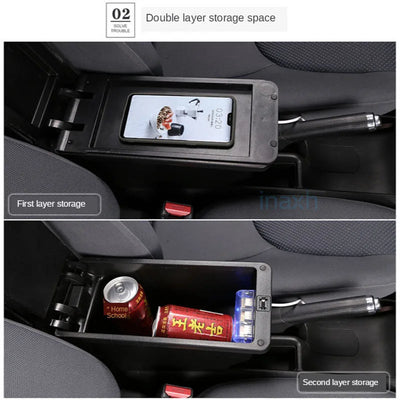 Accoudoir Central Honda Fit Jazz 3 2014-2019 - vue de trois-quarts - Becquet Voiture
