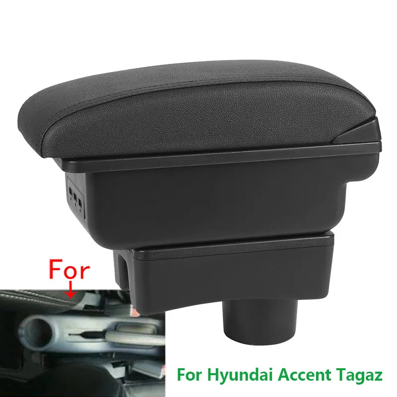 Accoudoir Central Hyundai Accent avec Rangement - vue de face - Becquet Voiture