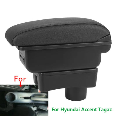 Accoudoir Central Hyundai Accent avec Rangement - vue de face - Becquet Voiture