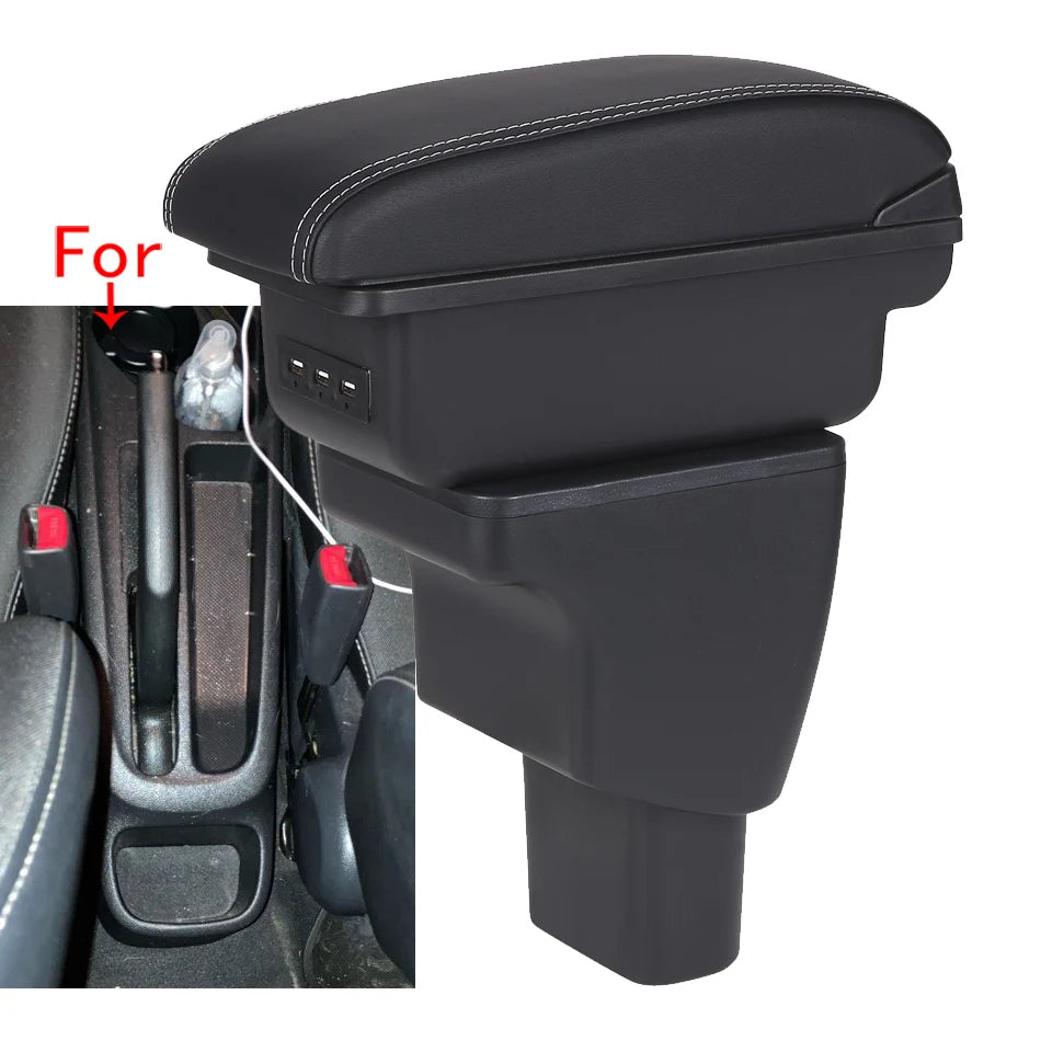 Accoudoir Central Hyundai i10 avec Ports USB - vue de face - Becquet Voiture