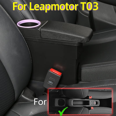 Accoudoir Central Leapmotor T03 2020-2025 - vue de face - Becquet Voiture
