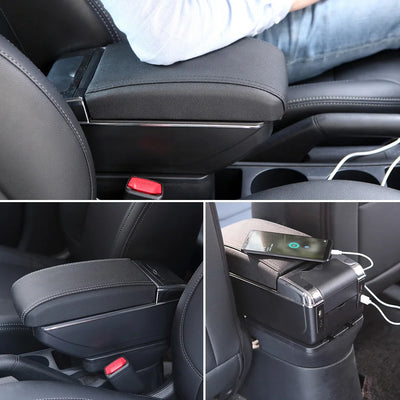 Accoudoir Central Mazda 2 Demio avec Rangement - installé sur véhicule - Becquet Voiture