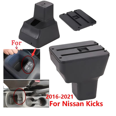 Accoudoir Central Nissan Kicks 2016-2021 avec Ports USB - vue de profil - Becquet Voiture