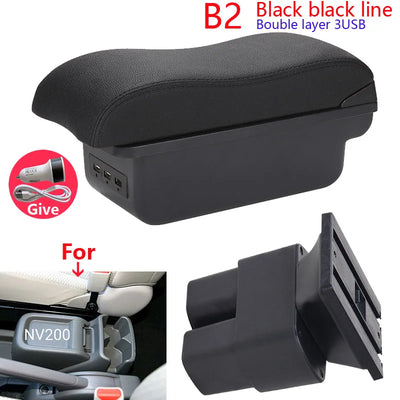 Accoudoir Central Nissan NV200 avec Rangement - détail du montage - Becquet Voiture