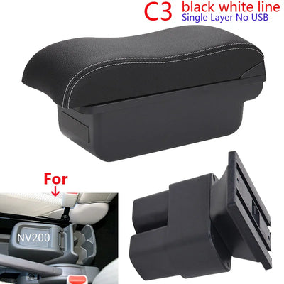 Accoudoir Central Nissan NV200 avec Rangement - vue de face 2 - Becquet Voiture