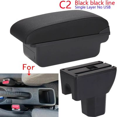 Accoudoir Central Suzuki Splash Cuir PU - vue de dessus - Becquet Voiture