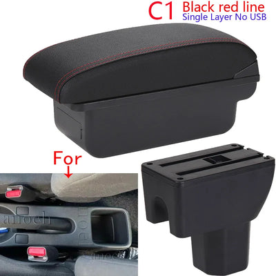 Accoudoir Central Suzuki Splash Cuir PU - vue de face 2 - Becquet Voiture