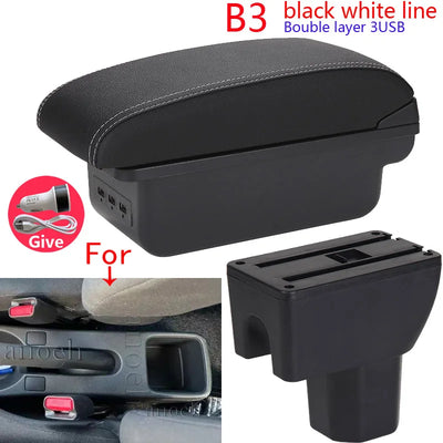 Accoudoir Central Suzuki Splash Cuir PU - vue rapprochée - Becquet Voiture