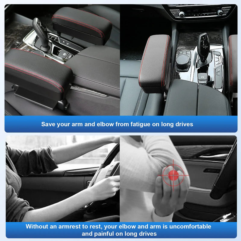 Accoudoir Central Voiture Universel Réglable avec Rangement - installé sur véhicule - Becquet Voiture