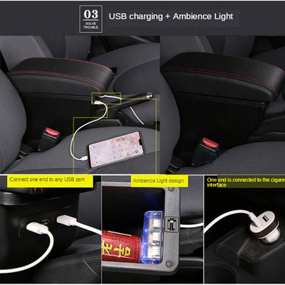 Accoudoir Central Volkswagen Polo 5 6R 2012-2018 - installé sur véhicule - Becquet Voiture