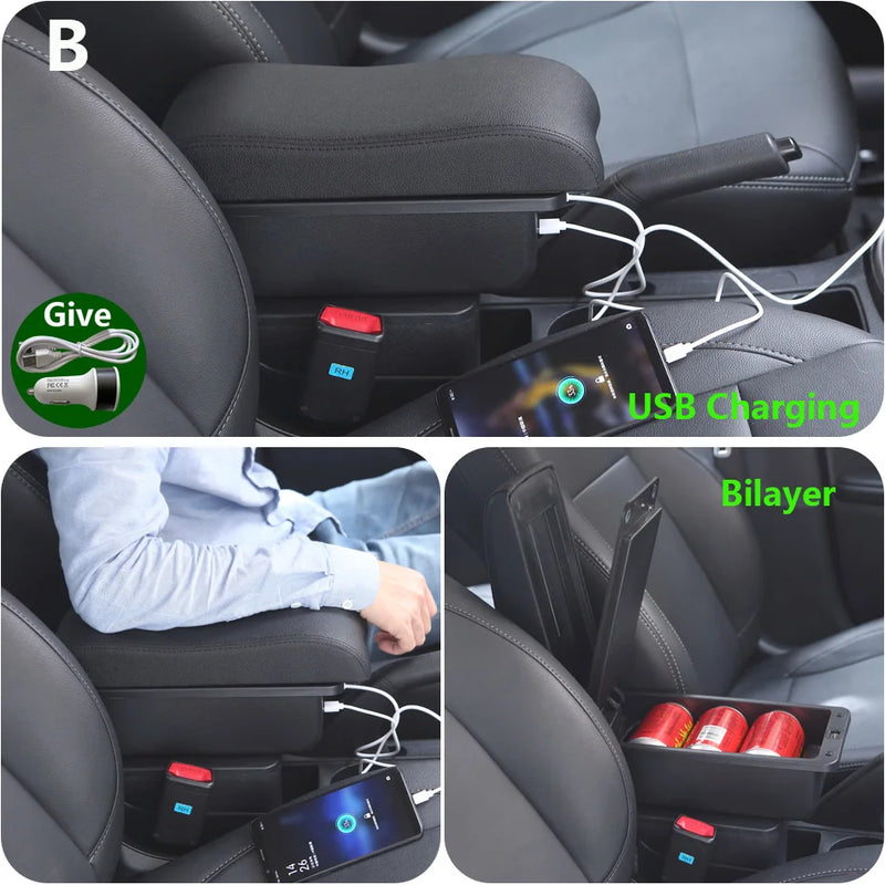 Accoudoir Central Volkswagen Up Skoda Citigo Seat Mii - installé sur véhicule - Becquet Voiture