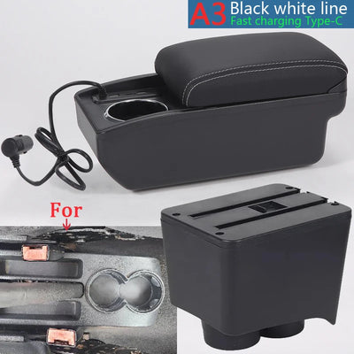 Accoudoir Central VW Polo 9N 2002-2009 Boîte de Rangement - vue de profil 2 - Becquet Voiture
