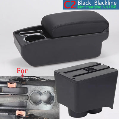 Accoudoir Central VW Polo 9N 2002-2009 Boîte de Rangement - vue de trois-quarts 2 - Becquet Voiture