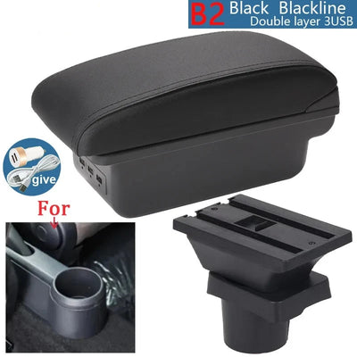 Accoudoir Central VW UP Skoda Citigo Seat Mii Rangement - vue de face 2 - Becquet Voiture