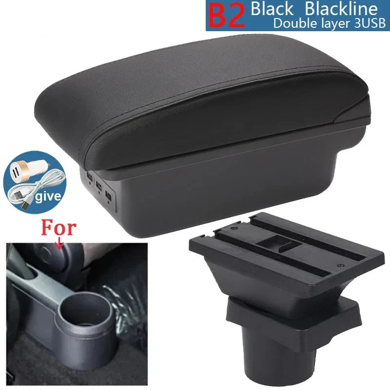 Accoudoir Central VW UP Skoda Citigo Seat Mii Rangement - vue de face 2 - Becquet Voiture